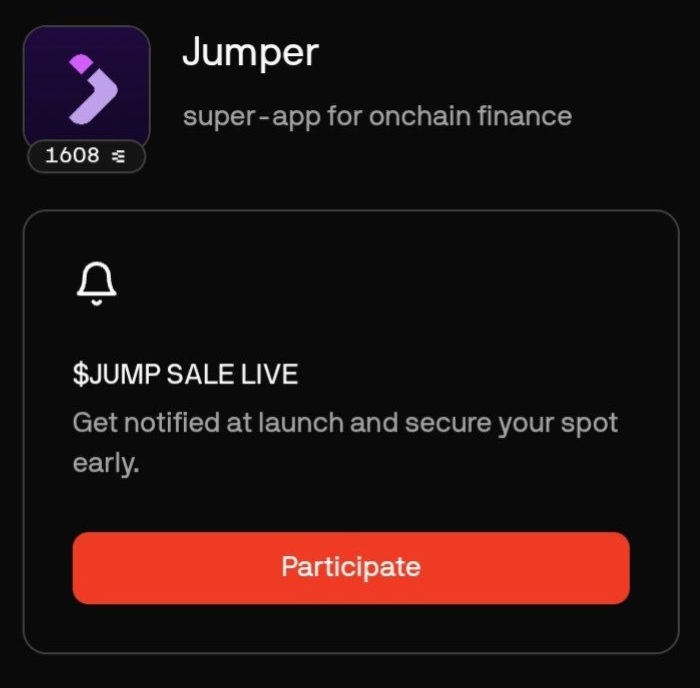 mintA1cove's tweet photo. 🚀 Do not fade this massive momentum brewing on solana:Aybt5BWuW6kMNt7Jk1UmSgLzpEKev5pEnh82TA5rpump 🚀

💎 Claim early SALE is live before total supply locks up 💎

🔗 ( Buy Jump 👉 https://t.co/IsJiC5whgO ) 🔗

⏳ Secure your spot alongside @legiondotcc and @jumperapp ⏳

#Jumper