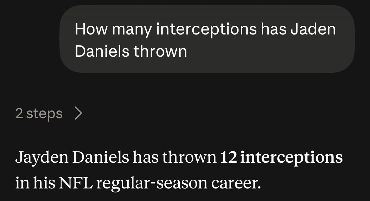 realrobinzyn's tweet photo. @VadxrTre @AdamSchefter @tyschmit “When he hasn’t thrown one” ummm someone’s not very smart 😂😂😂🤡💀 https://t.co/rilThGjOyG