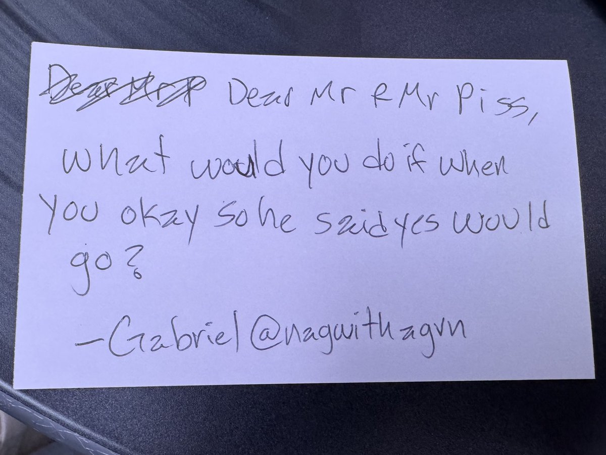 nagwithagvn's tweet photo. as great as it was to have dnp react to my question im lowkey even more giddy about having made the audience laugh. like omg im funny https://t.co/X8f9H4deAR