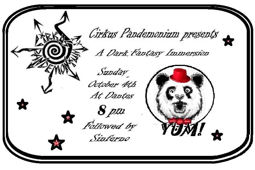 DantesLive's tweet photo. 🧚This Sunday, October 4th we host a dark fantasy Immersion with band CIRKUS PANDEMONIUM. 🎟️ https://t.co/qVL4fT9tQQ https://t.co/cazCiS6M6s