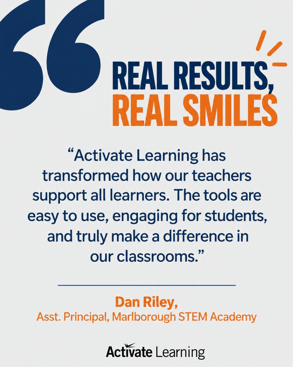 ActivateScience's tweet photo. "The first thing I noticed was the smiles on the students' faces."

- Dan Riley, Asst. Principal, Marlborough STEM Academy

When students enjoy learning, it shows.

#EducatorSpotlight #ProjectBasedLearning https://t.co/n1U0zIIe5P