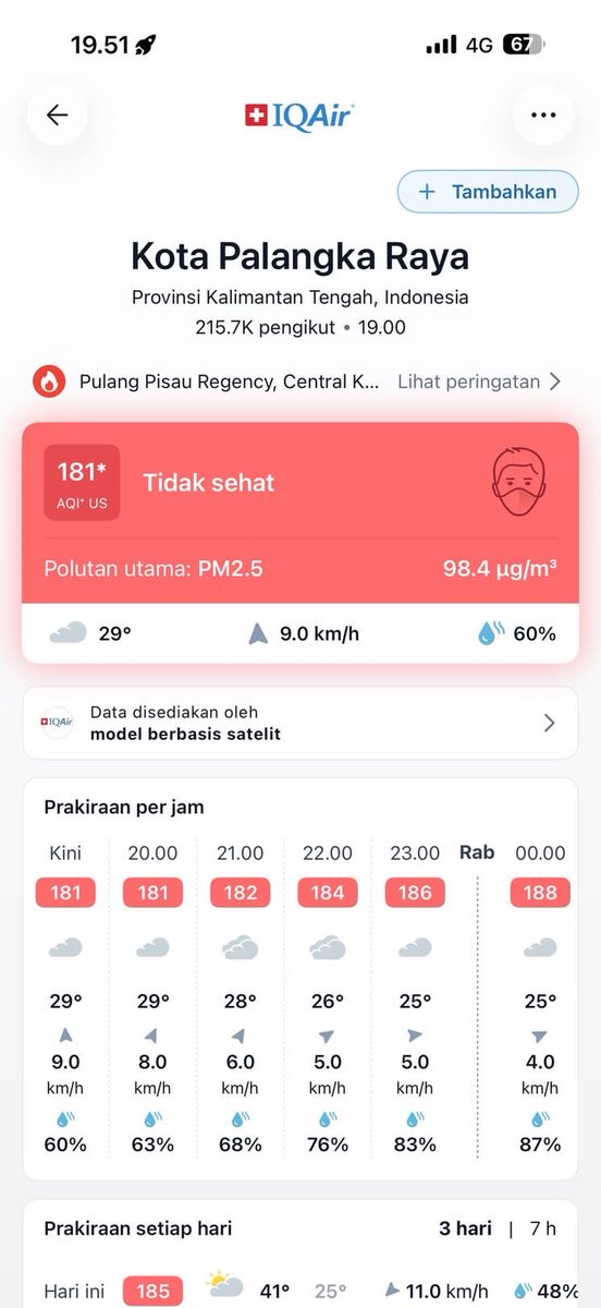 oqforwhat's tweet photo. KALIAN TAU GA GUYS, IQAIR MAU DIBUNGKAM JUGA. 

ini aku dapat dari platform sebelah, bayangin hanya menyentuh angka 180-200 an di iqair sementara di website bmkg menyentuh angka 844 SANGAT TIDAK SEHAT 😭💔

saran aja kalau kalian mau tau kondisi daerah di kalimantan, atau wilayah yang terkena kabut asap cek di bmkg.

🔗: https://t.co/b8iwhYMkEE

#karhutla #kabutasap #prayforkalimantan
