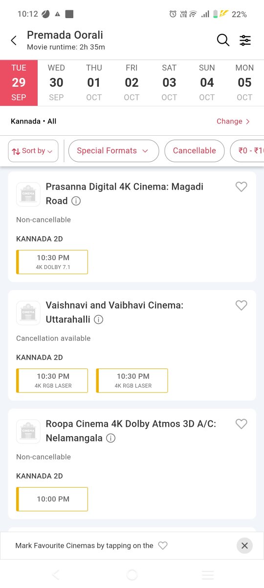 CultAdi's tweet photo. All 10 pm shows in Bengaluru single screen is Advance fast filling 🔥
Prasanna 
Vaishnavi Uttarahalli 
Roopa 
Vajreshwari 
Robin 
Vaibhava 
Bharathi 
Siddeshwar 

Mass batting 🫡

#PremadaOorali https://t.co/PkcDGhcSOi