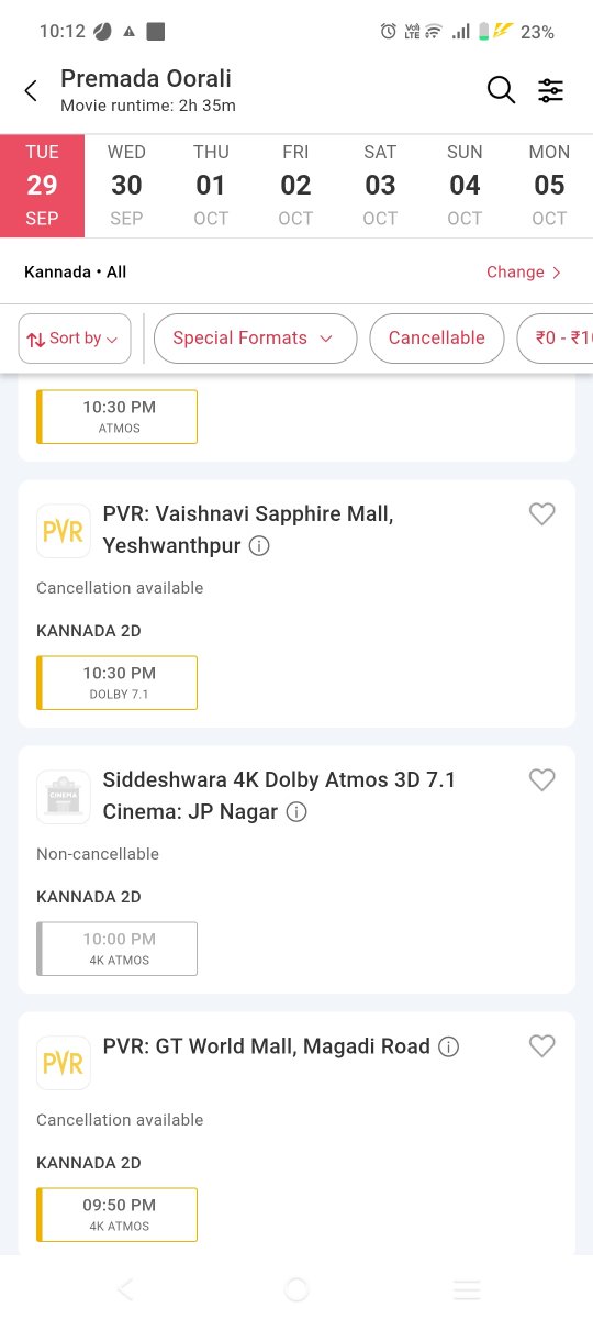 CultAdi's tweet photo. All 10 pm shows in Bengaluru single screen is Advance fast filling 🔥
Prasanna 
Vaishnavi Uttarahalli 
Roopa 
Vajreshwari 
Robin 
Vaibhava 
Bharathi 
Siddeshwar 

Mass batting 🫡

#PremadaOorali https://t.co/PkcDGhcSOi