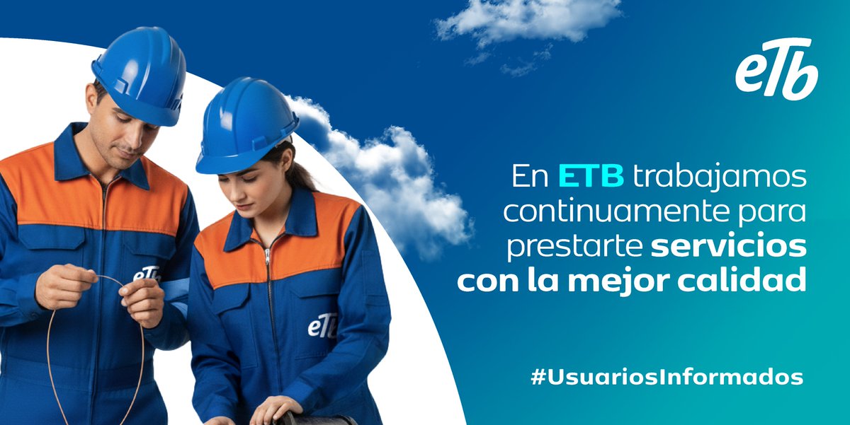 ETB's tweet photo. #UsuariosInformados 📶 Tu conexión es importante para nosotros. Por eso cuidamos cada detalle para darte siempre un buen servicio https://t.co/dSUuzYtUbf
