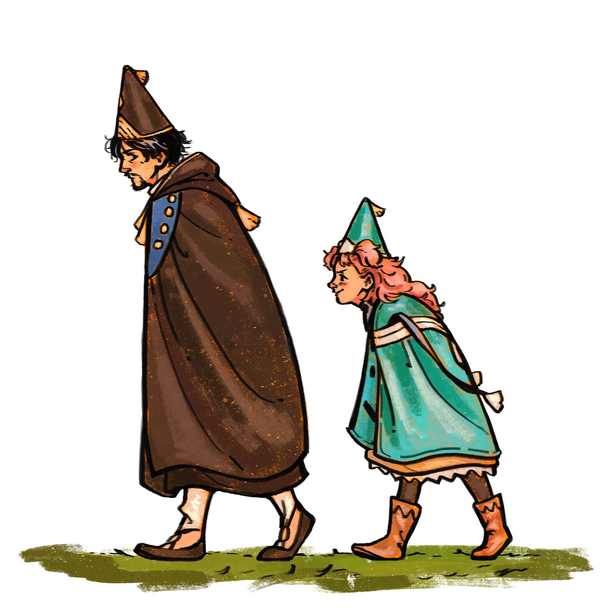 norvy64's tweet photo. let's make fun of papa's posture 
#mywitchhatatelierart #witchhatelier https://t.co/So0Rtcu36j