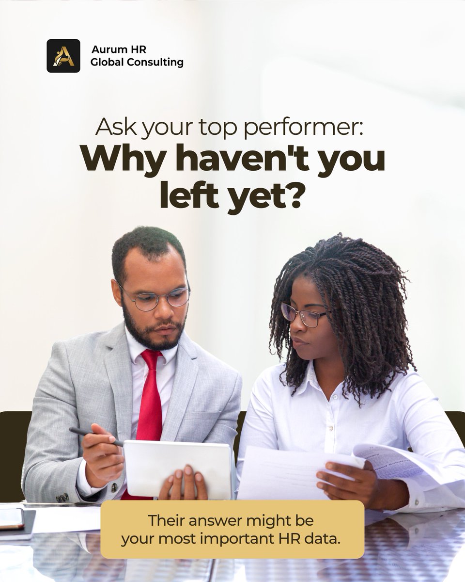 AurumHR's tweet photo. High performance can hide disengagement.

Someone can hit every target while quietly planning their exit.

Ask: What is keeping you here?

The people.
The mission.
My manager.
Growth.

Those answers matter.

If it’s only the salary, pay attention.

Pay can keep someone employed. It doesn’t always create commitment.

#HR #EmployeeEngagement #Retention