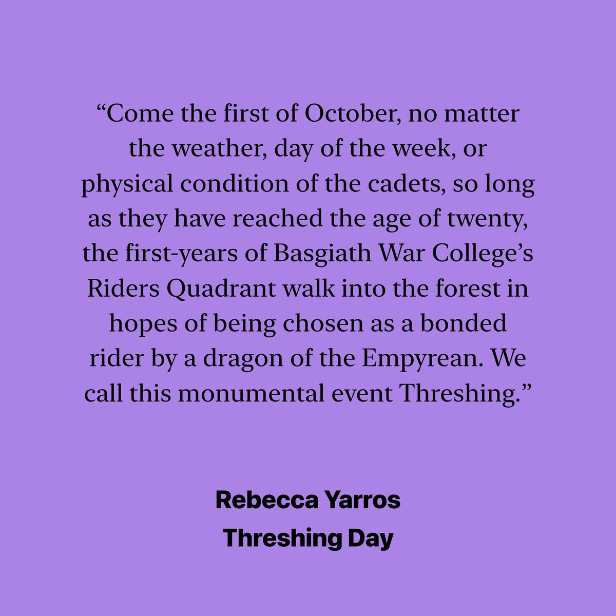 AppleBooks's tweet photo. Empyrean fans, the wait is over. Rebecca Yarros's Threshing Day brings thirteen stories from the world of Basgiath, and we are more than ready to revisit the riders, dragons, and lore that started it all.

Which rider or dragon are you most excited to follow on Threshing Day? 🐉

https://t.co/TG3Vfzarwd