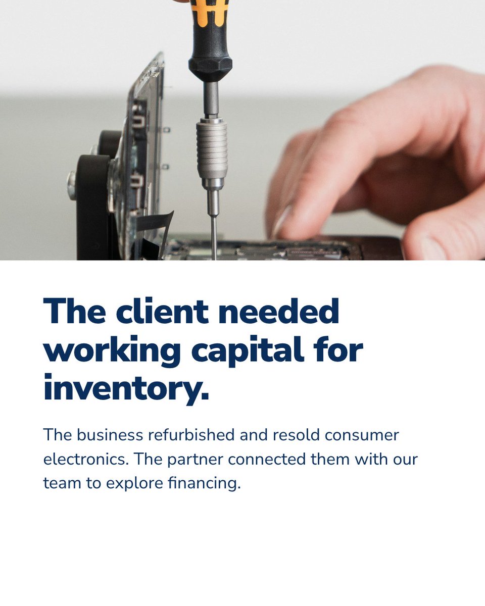DripCapital_Inc's tweet photo. An advisory firm’s first referral to Drip Capital was an electronics distributor looking to finance inventory.

That introduction led to a $1 million credit facility, with funds following within days of signing. Throughout the process, our team stayed in touch with the referring partner.

A first deal, and a working relationship to build on.

Read more about our channel partner program: https://t.co/vUr9TSDjZZ