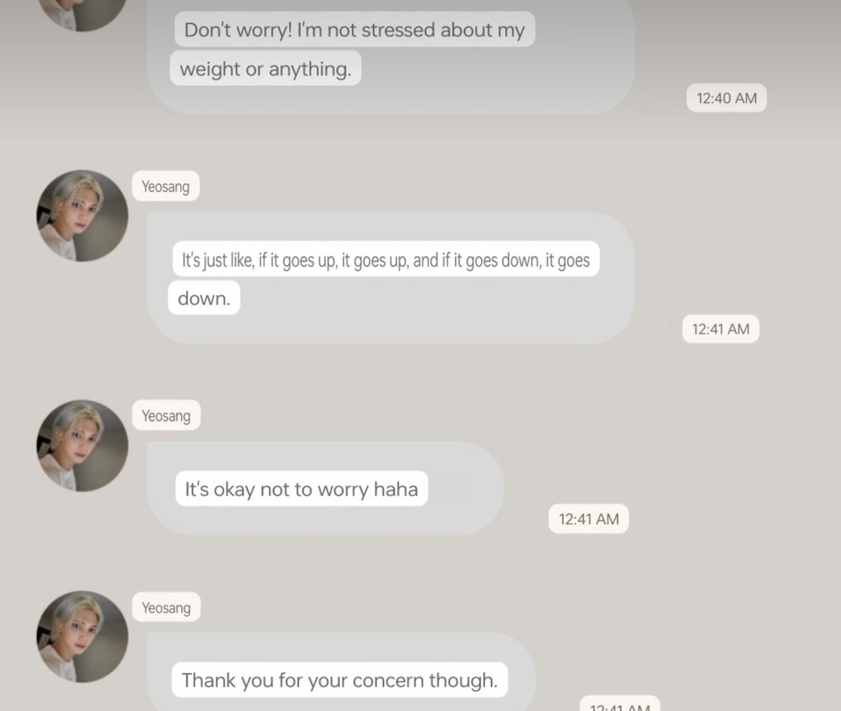 yeosobsession's tweet photo. Yeosang saying he doesn't stress &amp; care about his weight, if it goes up or down then it's fine to him, he's just eating whatever he wants, THIS IS WHAT WE LIKE TO SEE IN K-POP. &amp; F*ck y'all who said he wanted to lose weight back in Bad era when he was influenced to https://t.co/xcw6SZlZIO