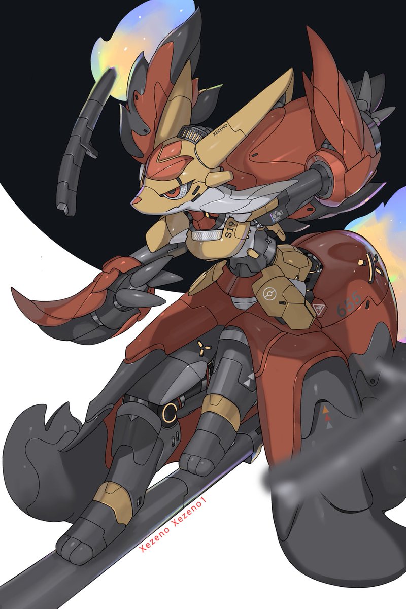 Xezeno1's tweet photo. Mecha Delphox https://t.co/8A3QJjDEz8