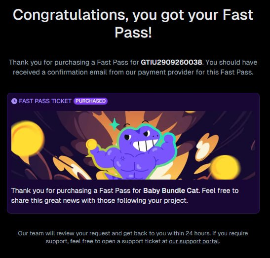 BabyBundleCat's tweet photo. GeckoTerminal Fast Track Token Update has now been Paid for $BABYBUN https://t.co/7d8tHhOyFA