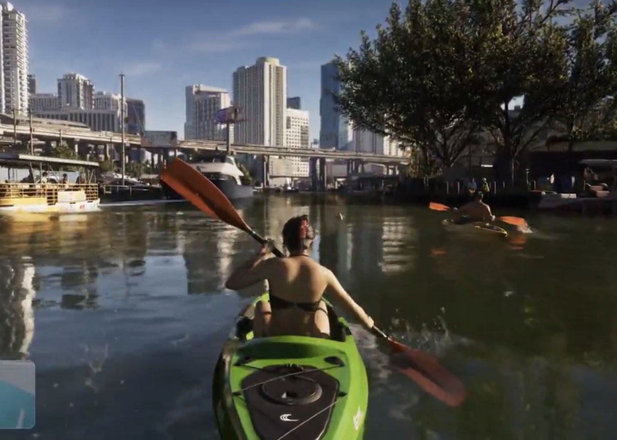 DiscussingFilm's tweet photo. Rockstar has officially confirmed some of the side activities in GTA 6:

• Base Jumping
• Billiards
• Gyms
• Kayaking
• Mini Golf
• Scuba Diving
• Street &amp; Off-Road Racing
• Zoos
• Air Boating
• Jet Skiing

(Source: https://t.co/tedwmKcGIg) https://t.co/AqmhW5cg4p
