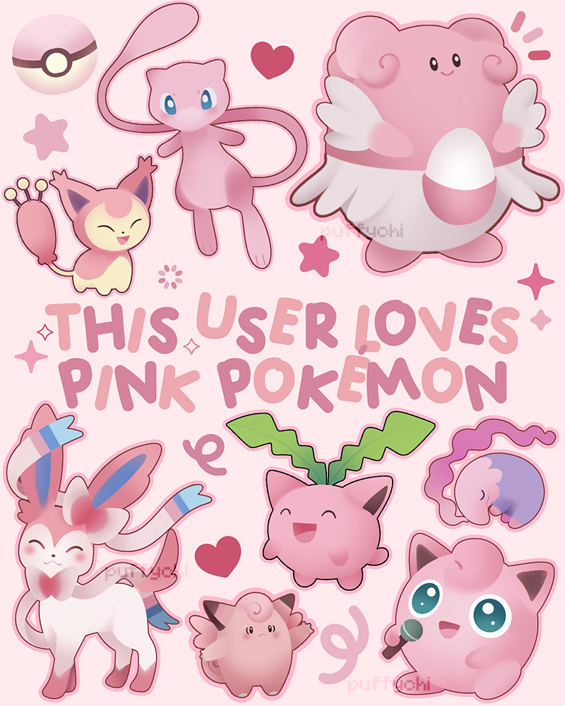 puffychii's tweet photo. Pink Pokémon supremacy 🌸💗🍥 https://t.co/E30k5hvav9