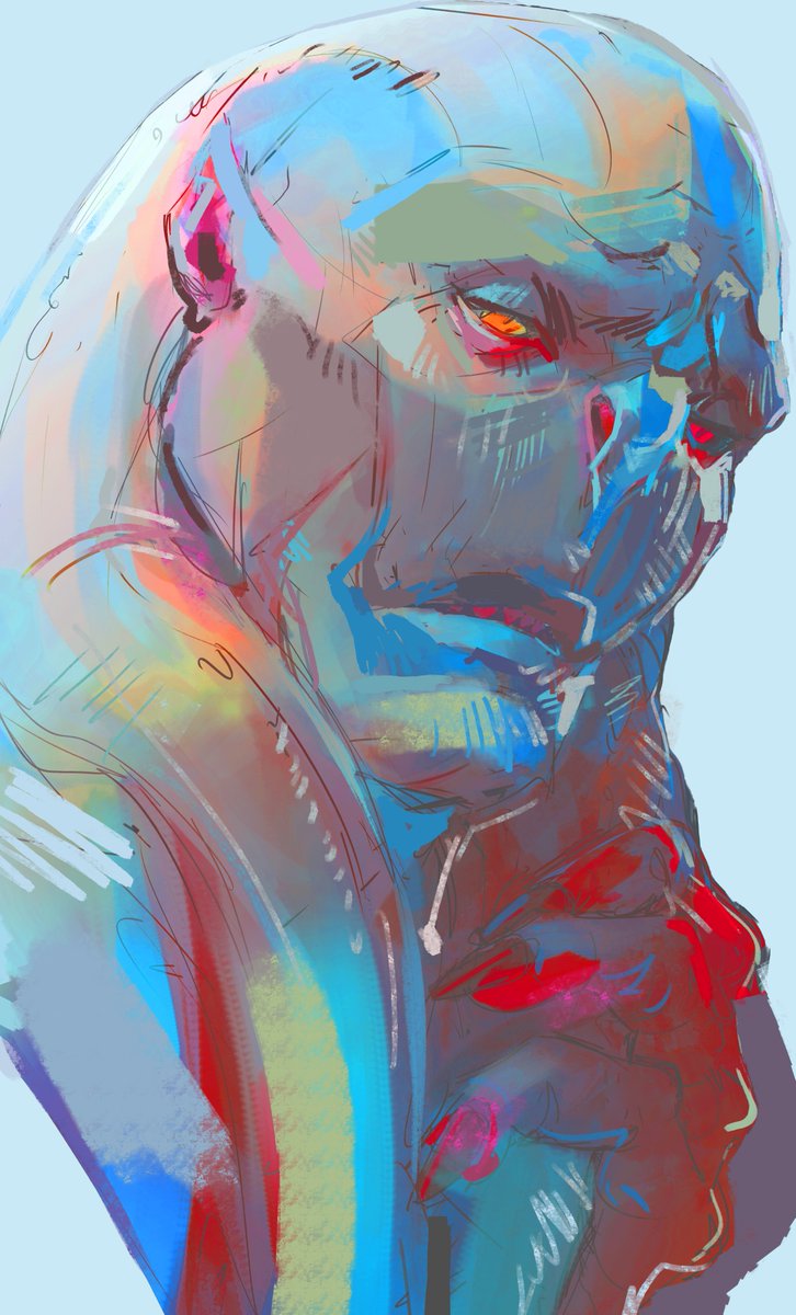 blahhbeau's tweet photo. unsure if i like it but here is that colored gorr sketch https://t.co/BJYK0n5bb6