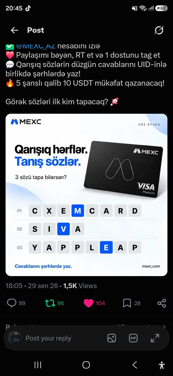 luciferrandme's tweet photo. @MEXC_AZ 1-MEXC CARD
2-VISA
3-APPLE PAY
@elnuredksd

#MEXC🔥
94858786 https://t.co/ink8GS6TSA