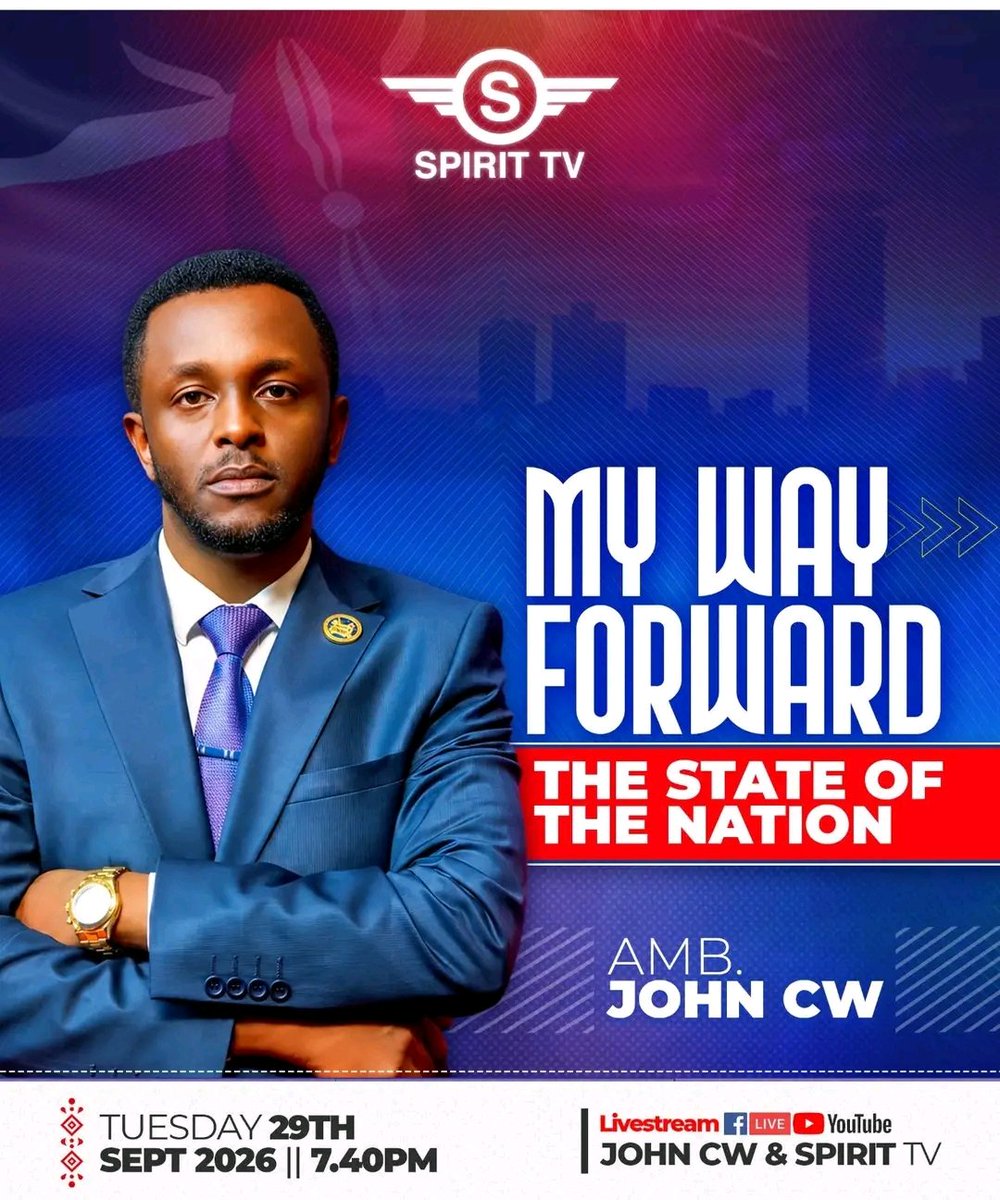 gitongaalex6's tweet photo. Many have been asking what John CW wants. He has time and again presented himself as leader, not a politician by constantly reminding Kenyans the problems we are facing and offering the solutions therein. 
Join him tonight on his official YouTube Channel John CW! 
#SiafuNation https://t.co/VNbYba87cO