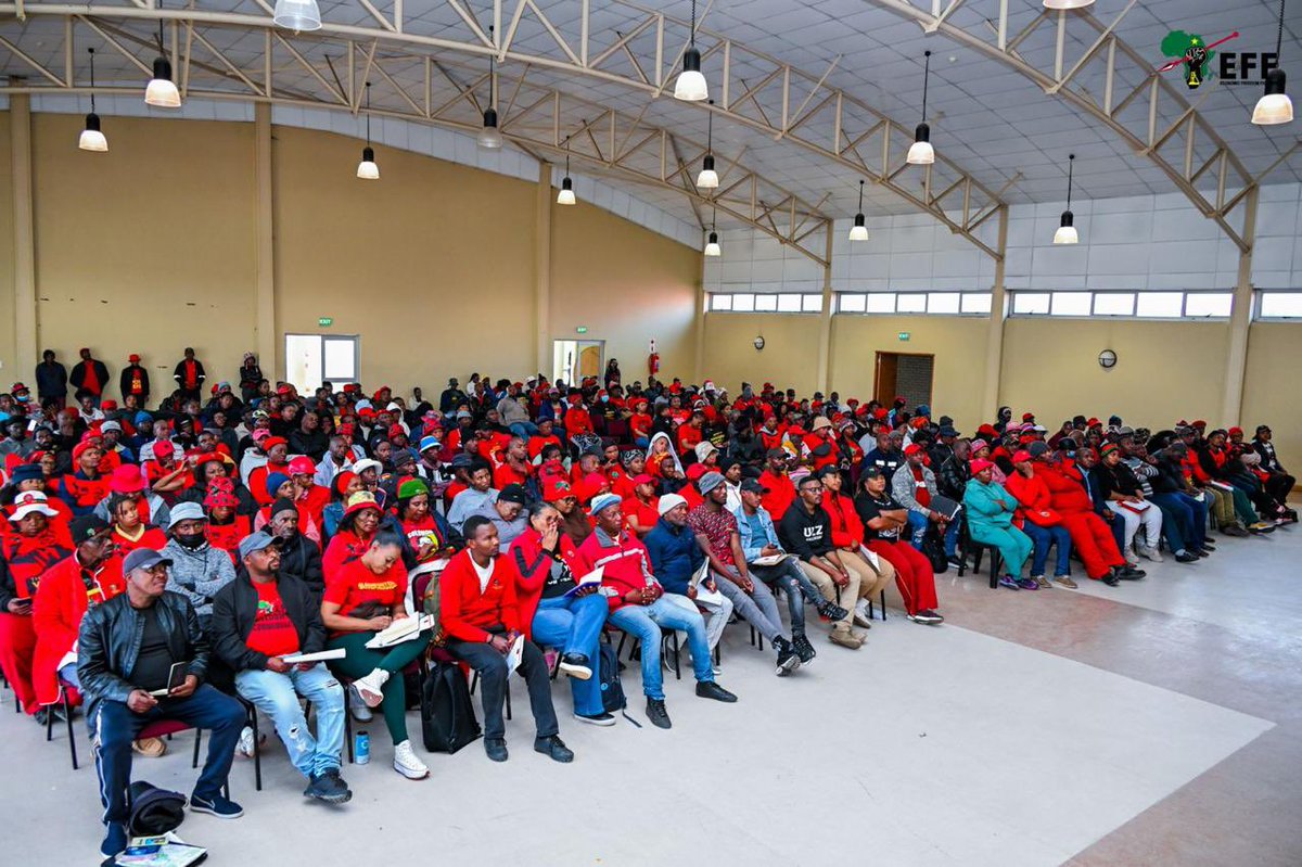 EFFSouthAfrica's tweet photo. The EFF Secretary General @DlaminiMarshall addressed the Mangaung Ground Forces Forum earlier today. 

Motho mothong, ward by ward, street by street, vote by vote. This is how power is taken.

Victory loves preparation! 

#VoteEFF2026
#VictoryOrDeath https://t.co/CFx1PZnRWR