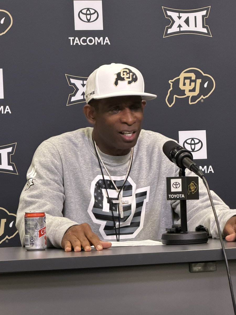 JakeDNVR's tweet photo. Coach Prime on Colorado’s QB situation.
“I haven’t talked to Juju. I’ve talked to Isaac, the kid is excited about the possibilities.”
On who will start
“I don’t know. I know some people are running with the narrative that it’s already decided. We’re going to see how practice goes this week.”