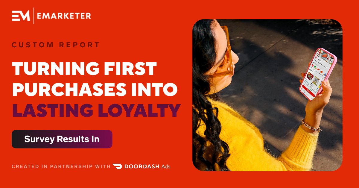 eMarketer's tweet photo. 55% cite consistent product quality as a key reason for loyalty, ahead of price at 52%, according to EMARKETER/DoorDash data. See how acquisition and retention are converging in our new report, “The Shopping Platform is Where Loyalty Begins.”

Access Now: https://t.co/IIbLJXeb0q https://t.co/nPzdhYZsIB