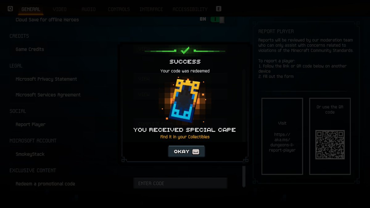 SmokeyStack_'s tweet photo. Thank you Mojang for the opportunity and giving me this cape. https://t.co/sOC8xpaXia