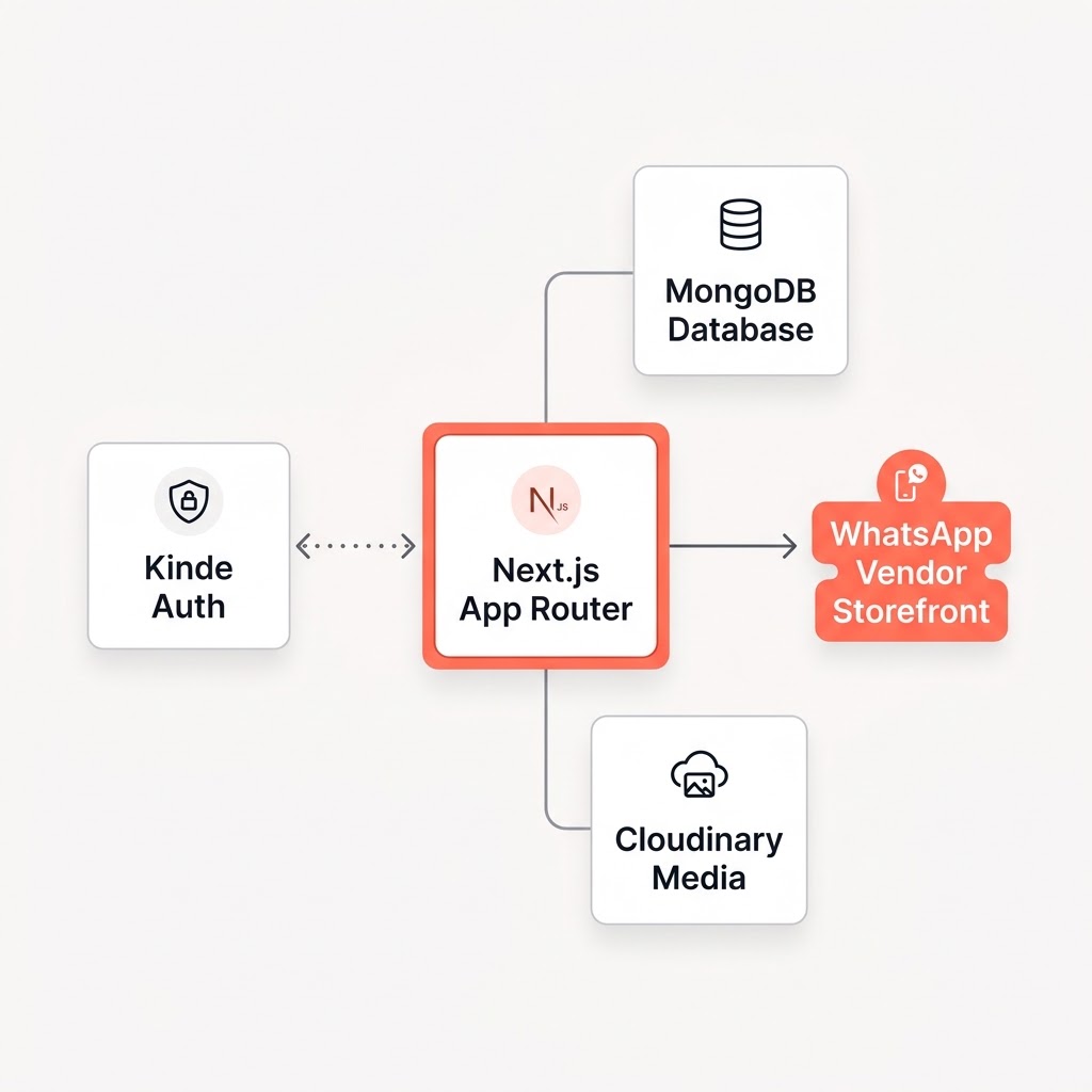 Coder_Uche's tweet photo. Nothing shiny shipped today, so here's what's actually running under QuickCart:

@nextjs (frontend + backend)
@MongoDB (database)
@cloudinary (images)
Kinde (auth)
@tailwindcss (styling)

One framework fully full-stack, built simple to run fast &amp; reliable. 🚀 https://t.co/0XgzeAJ7qH