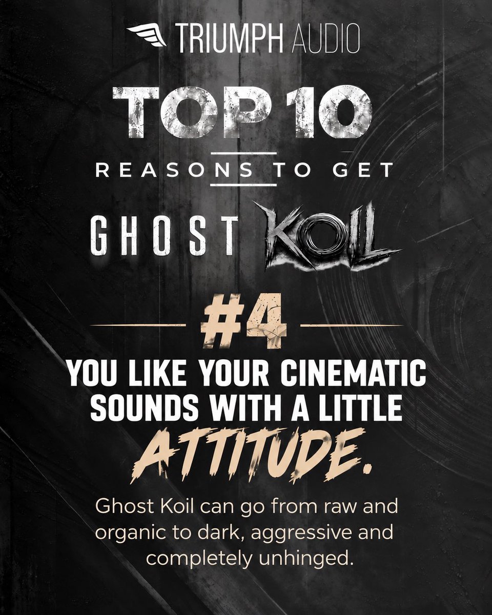 triumph_audio's tweet photo. 10 reasons to get Ghost Koil - pt.2

Some are practical. Some are questionable. All are 100% scientifically proven.
Swipe for enlightenment. 👻🌀

#ghostkoil #kontakt #samplelibrary #composer #musicproduction https://t.co/SCLJeseiGn