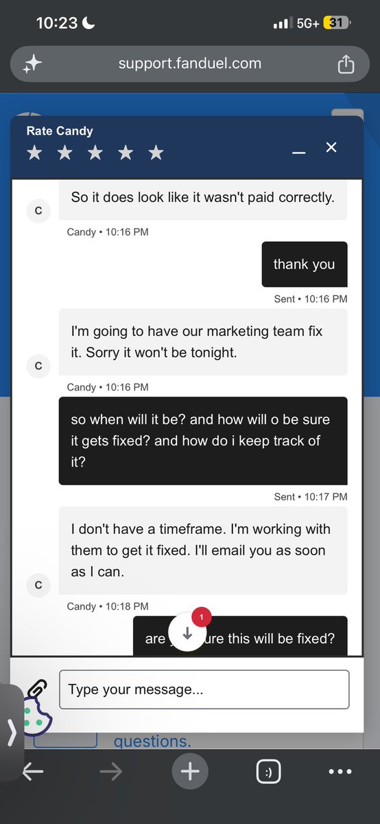 SahihOmari's tweet photo. @FanDuel_Support 
my case # 45528042
 i opted into a 100 % Bet Match
prior to placing a bet for $33.19 at 4:20 PM
once i did that, my promo was a 100 % complete,  the match finished.
i placed a 2nd bet at 8:30PM for $8 dollars &amp; i was given the bonus on the $8 instead of the $33 https://t.co/X4yf9aWySI