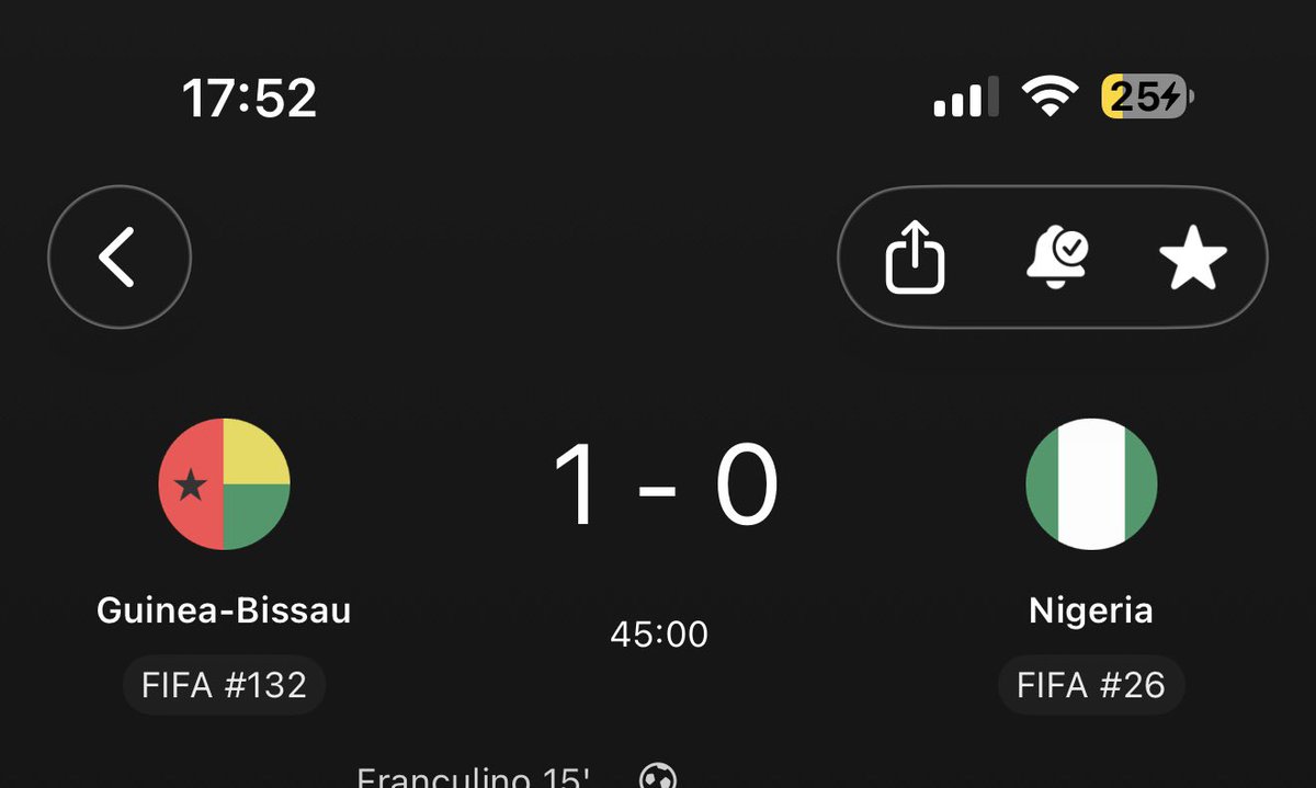 Kindman1_'s tweet photo. Nigeria what’s this . Why is Guinea Bissau scoring us first 😒, As how na !! What kind of lazy football are you guys playing 🤦🏼‍♂️ https://t.co/2mzXRQNXfX