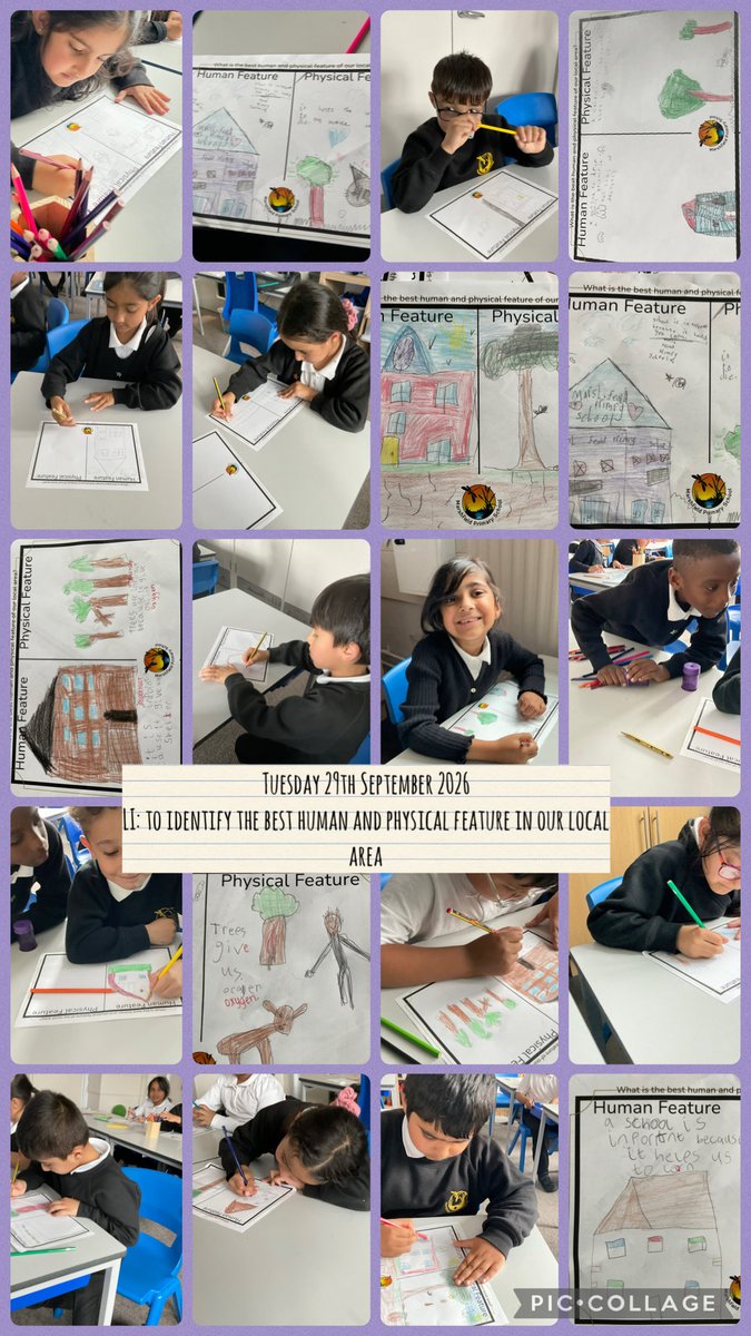 MarshfieldPS's tweet photo. 🌍✨ Year 2 Malala Yousafzai have been busy learning about our local area! They created colourful, informative posters to showcase the best human and physical features around us. 🏡🌳⛰️ Fantastic geography work, Year 2! 👏📚 #MPSGeography #ExcellenceForAll https://t.co/TZ3oIQPWE8