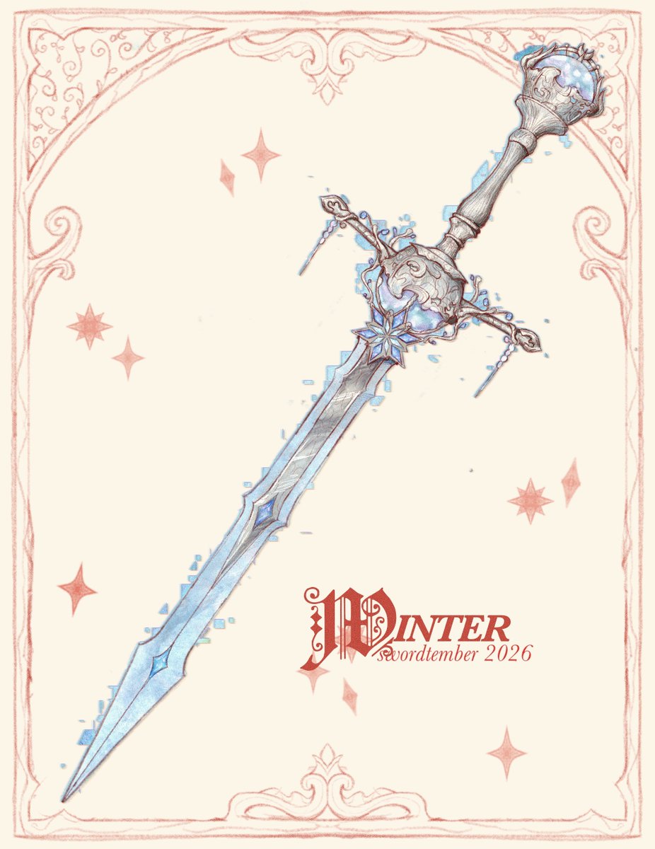 yndasaer's tweet photo. experiemented with a few things today and i kinda love how it turned out! only one more sword left after today! I'm kinda sad but really excited for all the things I've got planned next ✨️

#swordtember #swordtember2026 https://t.co/llEmEoAri7