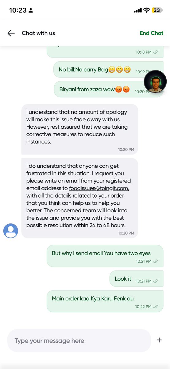 Arun_guptaaa's tweet photo. @Swiggy custmer care respose https://t.co/LxlBfLX9mC