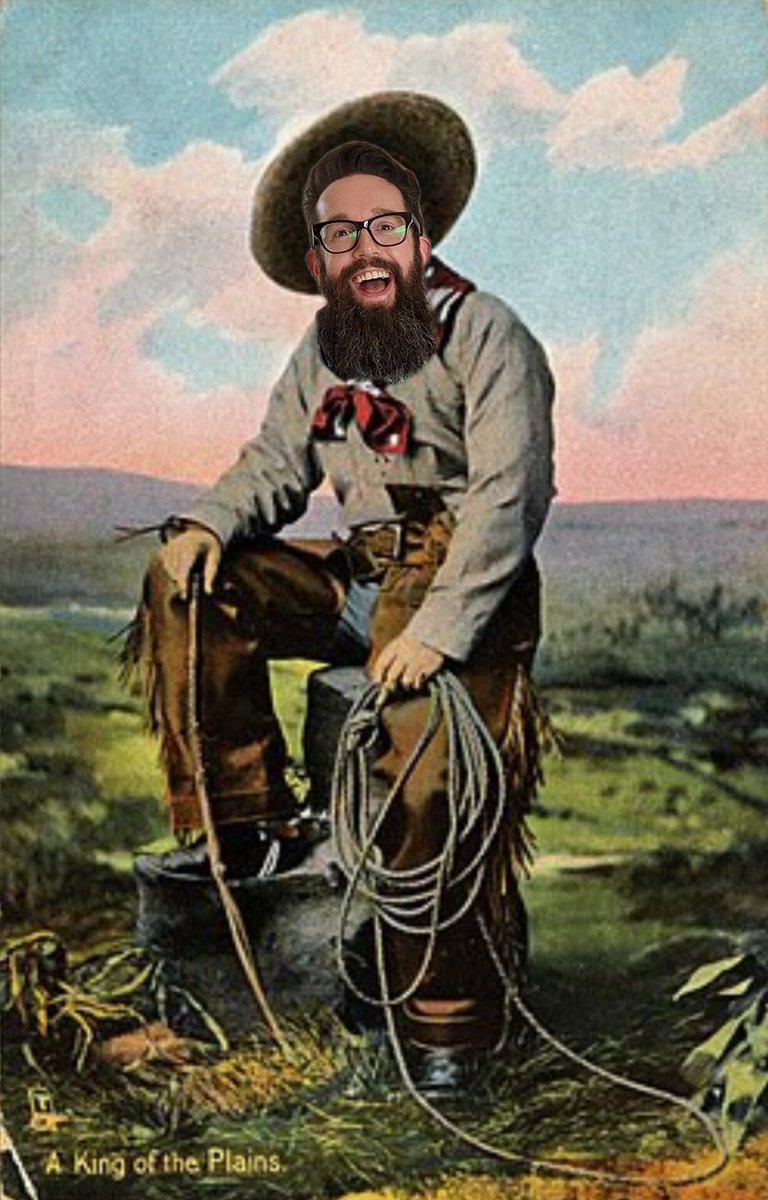 MrBundlePack's tweet photo. I think I speak for everyone when I've always wondered what 
@wikipediabrown other job is other than @WeeklyPlanetPod 

So here's some guesses... 

1. Doctor Mason
2. Astronaut Mason
3. Male Stripper Mason
4. Cowboy Mason

Please let me know if I was close 🙏 😅 https://t.co/1XLfldAxk7