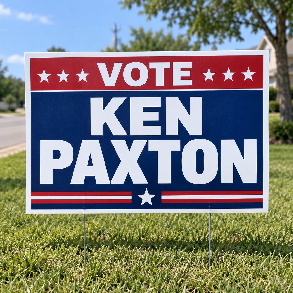 GuntherEagleman's tweet photo. I don't care if you have a sign. 

Even if you have to make your own sign. 

Do what you have to do to support Ken Paxton. 

Let's make sure he wins that Senate seat and keep Texas out of the hands of the commie Democrats. https://t.co/8grgK7zLss