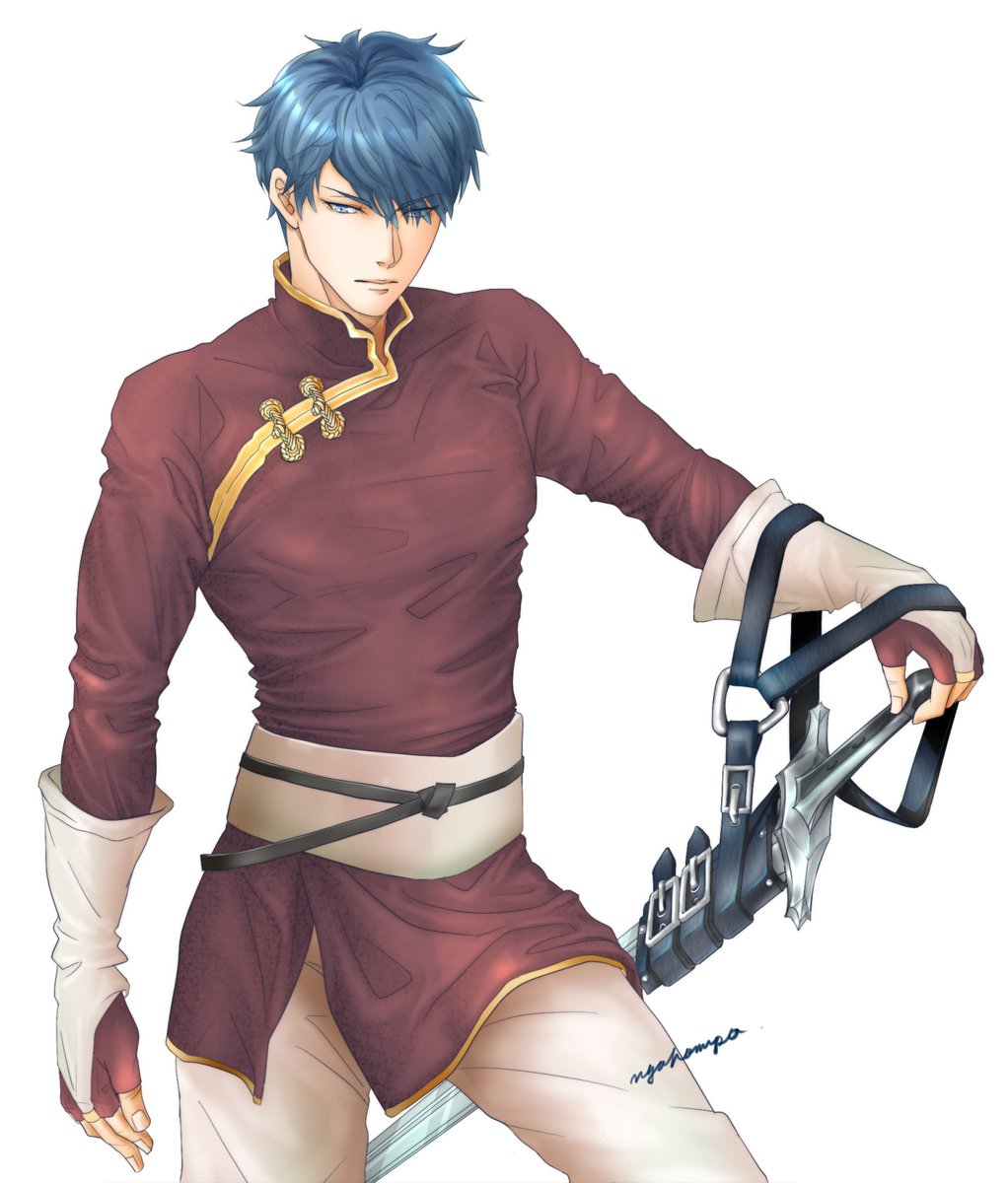 honnpo_nya's tweet photo. 神竜の後継者のオリバ・ランドレイ隊長
背負うタイプの剣ホルダーで描いてたけど、レイさんの時は腰さげタイプだった…泣いた
コミカライズにそろそろ登場では…！？楽しみ！

あとラフで筋肉描いてひとりで喜んでたの寂しいので一緒にＵＰしときますふふ
#神竜の後継者
#ファンアート https://t.co/AgF9ShP3WM