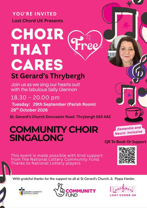 Stag_RosePPG's tweet photo. #tuesday #timeforyou - @lchord Choir That Cares 🎶❤🎶
Led by our awesomenificently wonderful, fun loving Sally Glennon
St Gerard’s RC Church, Thrybergh - 6.30pm ALL WELCOME - open
to all, and proudly neuro-inclusive, ANY AGE - #FREE
Whatever you need, we care - #tag a carer https://t.co/tJbuTGxHaL