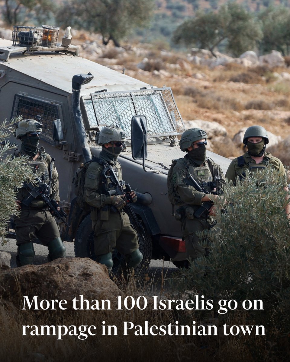 FT's tweet photo. Jewish settlers blocked roads, set tyres ablaze and prevented the return of a Palestinian family in the latest surge of violence in the occupied West Bank. https://t.co/y0Ok4bzGZx https://t.co/HLyMhXKGt3