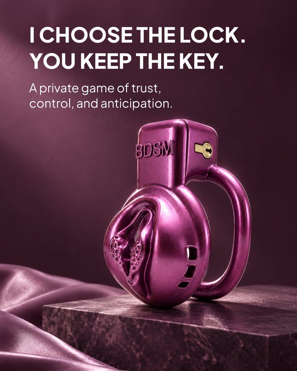 GXLOCK_Store's tweet photo. I choose the lock. You keep the key. 🔐
It begins with a choice we make together.
comes the quiet click, the key changing hands, and that lingering question: when will you turn it again?
One small keyhole. A secret that belongs to us
#ChastityDesign #Keyholder #AdultWellness https://t.co/X2vLwbD07X