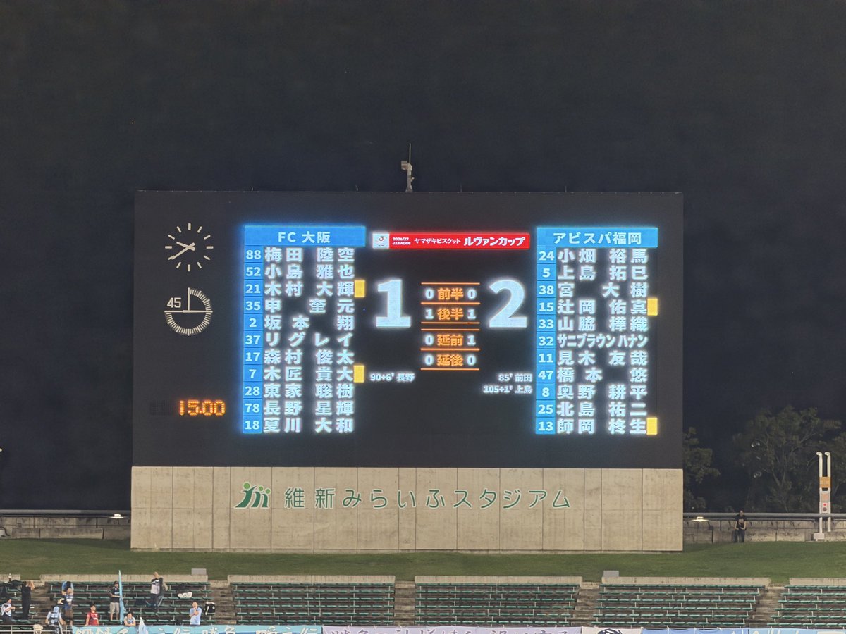 SoKoN022's tweet photo. 山口遠征から
無事我家に帰ってきました
なんとか勝てましたが
内容酷かったです😓
まあ勝ってなんぼのトーナメントなので😅

最後
東家くんもきてくれました😊

山口のスタッフの皆様
ありがとうございました🙇🏻

#ルヴァンカップ
#維新ミライフスタジアム
#アビスパ福岡
#ＦＣ大阪 https://t.co/83VWJt7T0l