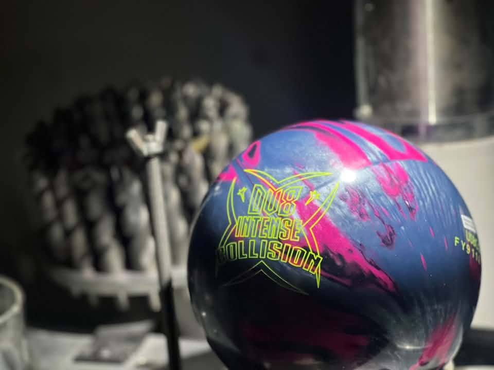 dv8bowling's tweet photo. Drill day = best day! The DV8 Intense Collision is in the hot seat.🔥
#DV8Bowling #IntenseCollision #HK22C2 #DamnGoodBowling https://t.co/1CrWU6oLt2