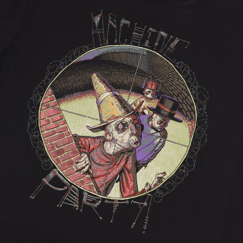 Fangamer's tweet photo. Test subjects, please be advised: Machine Party shirts and pins are here. 

https://t.co/30Six20LtU https://t.co/n2VkJ3Ji27