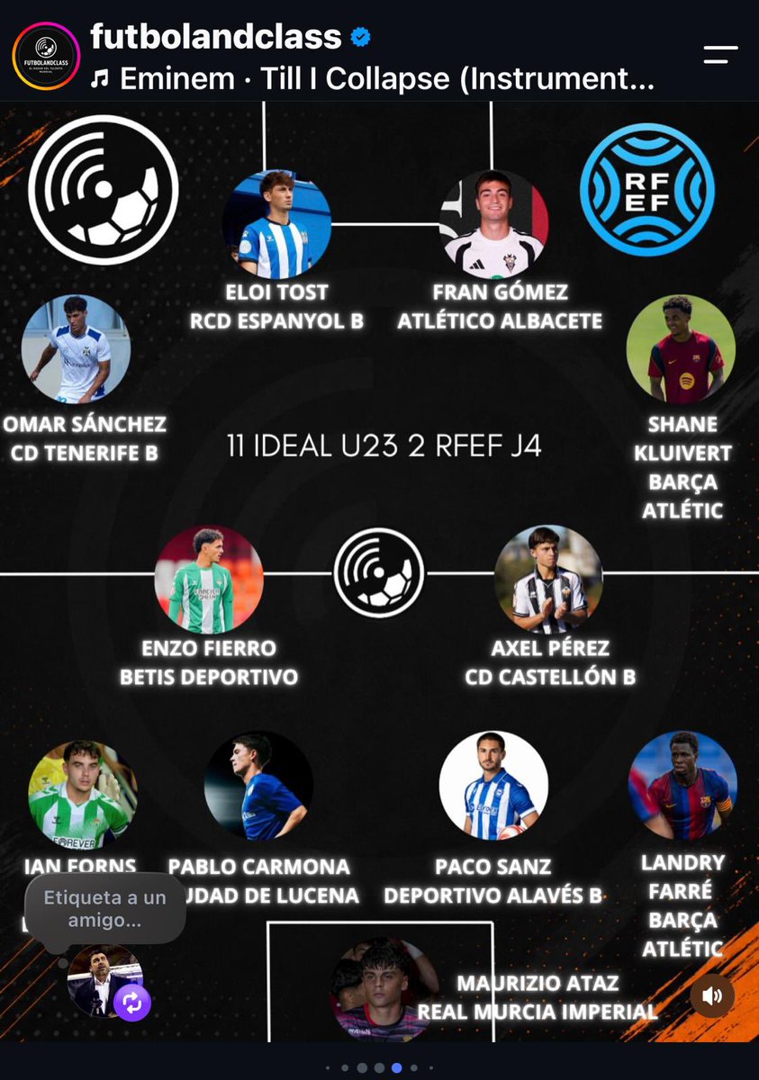 tomasataz's tweet photo. En Otro 11 ideal de 2 RFEF Española, el dia de su debut en esta categoría https://t.co/UPiA3vZCCz