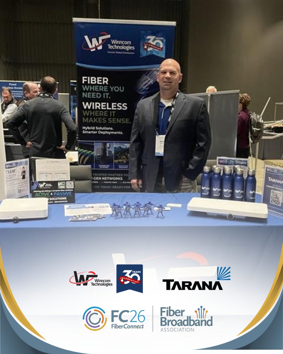 WinncomTech's tweet photo. Great connections at @fiberbroadband Boston! 🚀
#Winncom Technologies was pleased to join our partner @TaranaWireless, connecting with industry professionals and sharing solutions for evolving broadband needs.
Thanks to everyone who connected with us!

 #FiberConnect #Broadband https://t.co/YW0MH2u5KO