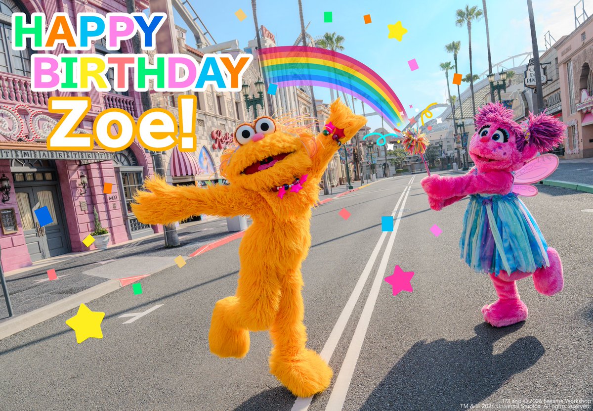 USJ_Official's tweet photo. 💗🎂 HAPPY BIRTHDAY ZOE! 🎂💗

今日はゾーイのお誕生日！

昨日みんなが応援してくれたおかげで、
アビーの魔法のサプライズは大成功✨

ゾーイとってもうれしそうだね🧡

みんなからのお祝いメッセージも届けてね💌 https://t.co/rE4eC0V76M