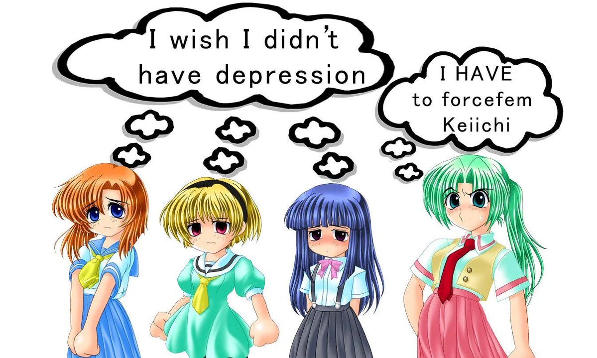 matinrealnew's tweet photo. Mion is trying to subconsciously groom Keiichi into becoming trans https://t.co/jnkh8grp67