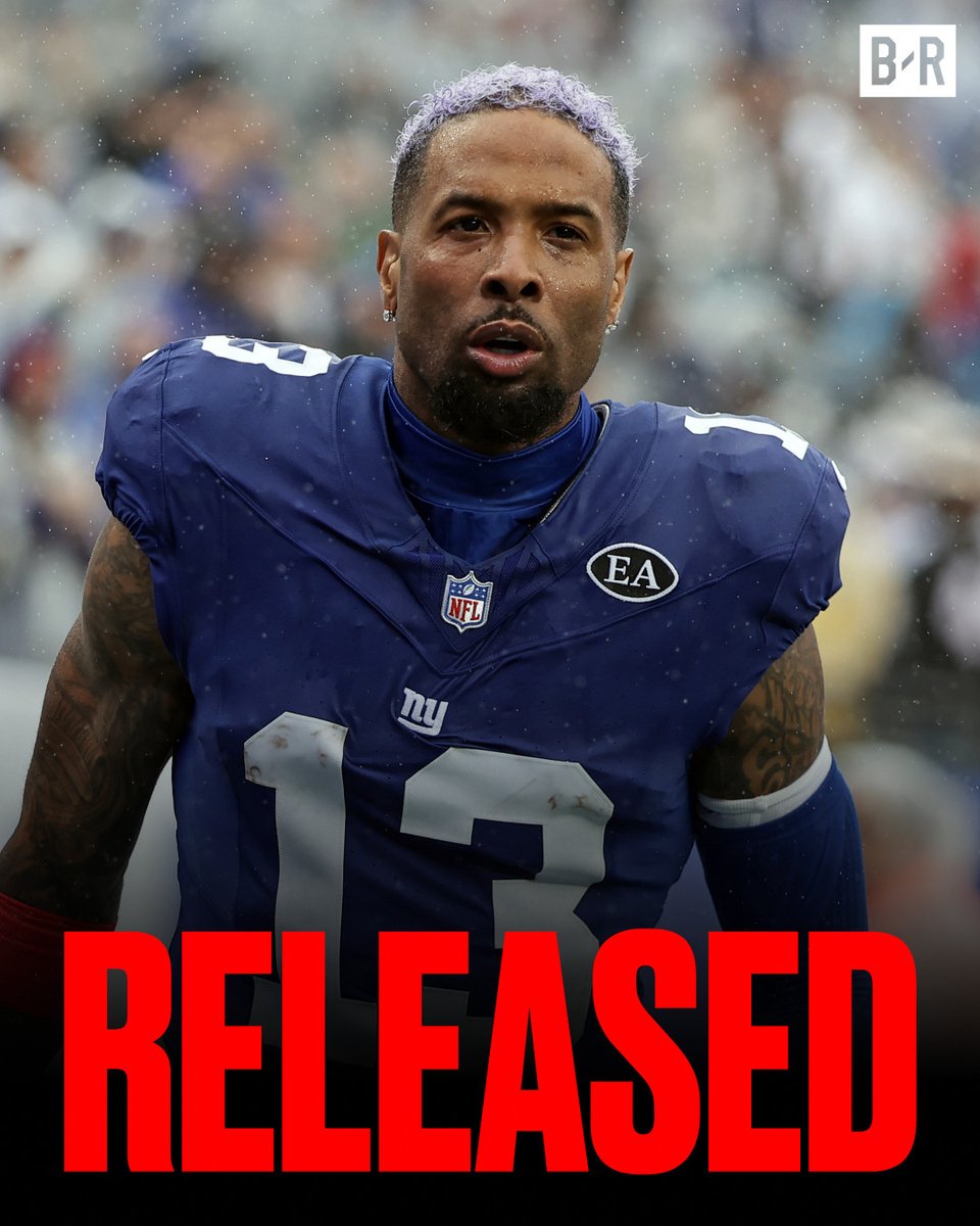 BleacherReport's tweet photo. 🚨 Breaking: Odell Beckham Jr. has been released by the Giants, per @Schultz_Report https://t.co/Y1lxnKPmMa