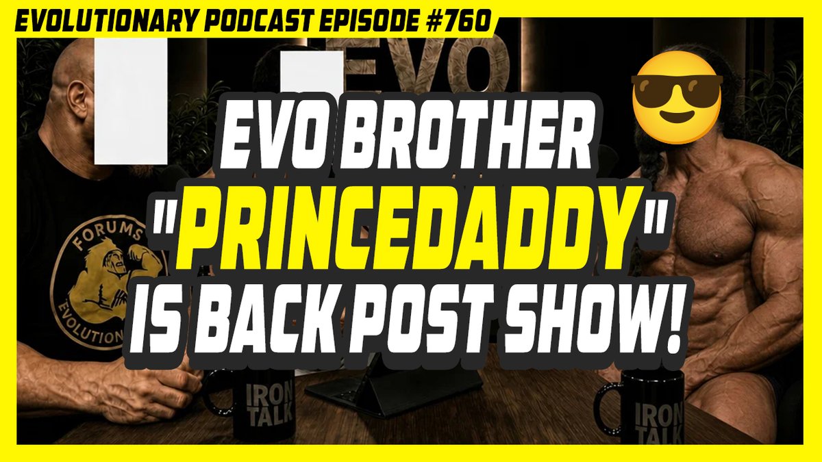 EvolutionaryPo's tweet photo. https://t.co/QMYdlMVhyQ 760 - EVO Brother "PrinceDaddy" is back post show!

https://t.co/uPtEnv8oPI

https://t.co/txSj4oHq3W

https://t.co/kKeDEV2t6l

https://t.co/fypmYgHZoH

#evolutionarypodcast #evolutionaryorg #bodybuilding #steroids https://t.co/6Me5erUG1C
