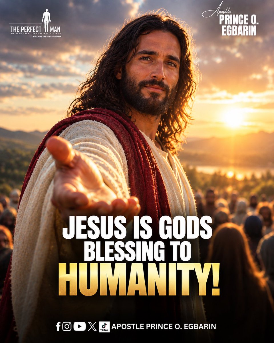 EgbarinPrince's tweet photo. JESUS CHRIST IS THAT MEANS BY WHICH GOD WAS GOING TO BLESS ALL THE FAMILIES OF THE EARTH IN ABRAHAM. ✝️🌍 JESUS IS GODS BLESSING TO HUMANITY! 🙌🏽❤️ Hallelujah! 🎉🙌🏽 https://t.co/YNNVaXvK29