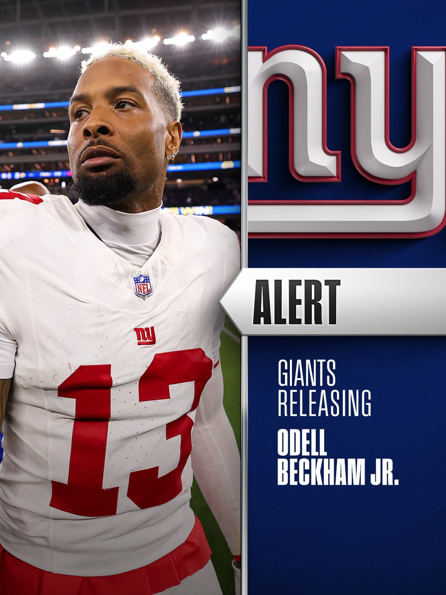 NFL's tweet photo. Giants to release Odell Beckham Jr. (via @mikegarafolo, @rapsheet) https://t.co/T9pAACIugk