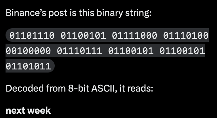 truheoh's tweet photo. "next week" frogs 🐸 @binance 

base:0xa4a2e2ca3fbfe21aed83471d28b6f65a233c6e00 https://t.co/6rUwDlpYB2